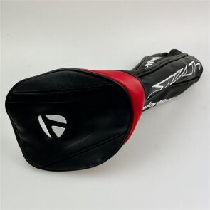 TaylorMade Stealth Plus 10.5° Driver für Herren, Linkshand, mit Project X HZRDUS Smoke Red RDX 60 Std. Graphitschaft in Std. Länge (45.75 Inch), Stiff (60.0g), mit LAMKIN Crossline 360, black-red Std. Griff in Std. Stärke
