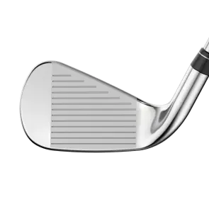 Callaway Paradym X Eisen #6 (24.5°) für Damen, Rechtshand, mit ALDILA ASCENT PL Blue 40 Std. Graphitschaft in Std. Länge (36.625 Inch), Womens (49.0g), mit LAMKIN ST Soft CHEV, black-silver Std. Griff in Std. Stärke