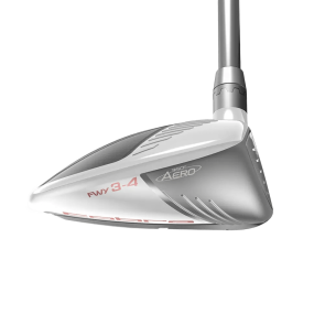 COBRA KING F9 SPEEDBACK White-Rosé Fairwayholz 3 (18.5°, einstellbar) für Damen, Rechtshand, mit Fujikura ATMOS 5 Std. Graphitschaft in Std. Länge (42.25 Inch), Womens (53.0g), mit LAMKIN Crossline 360 Std. Griff in Std. Stärke