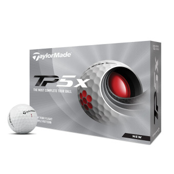 3+1 Dutzend Personalisierte Golfbälle: TaylorMade TP5x Golfbälle, weiß