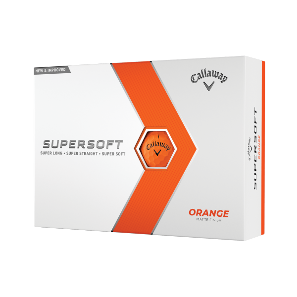 12 Stk. Callaway 2023 Supersoft Golfbälle, mattes orange