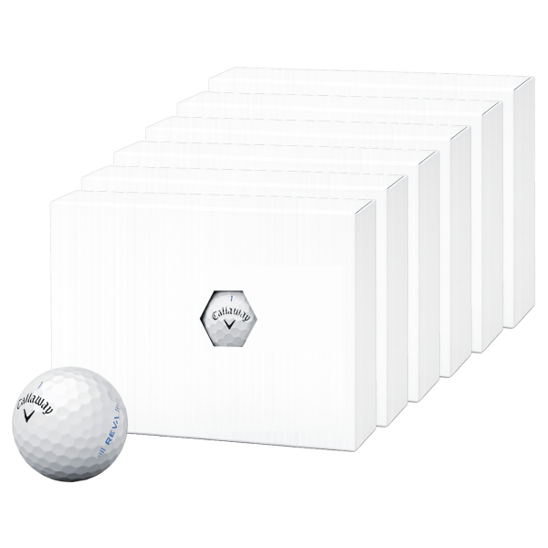 6 Dtz. (72 Stk.) Vorteilspaket - Callaway REVA Golfbälle in White Boxes