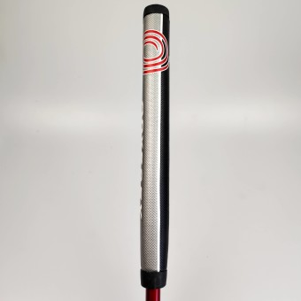 Odyssey TEN Tour Lined Putter für Herren, Rechtshand, gebraucht, mit Std. Schaftmodell (Odyssey Stroke Lab Bi-Matrix 3GEN Red), 34 Inch, mit Std. Griff (Odyssey Oversize 22, silver-black-white-red), inkl. Headcover