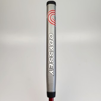 Odyssey 2-Ball TEN Putter für Herren, Rechtshand, gebraucht, mit Std. Schaftmodell (Odyssey Stroke Lab Bi-Matrix 3GEN Red), 34 Inch, mit Std. Griff (Odyssey Oversize 22, silver-black-red-white), inkl. Headcover