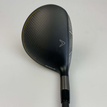 Callaway Rogue ST MAX Fairwayholz 5 (18.0°) für Herren, Linkshand, gebraucht, mit Std. Graphitschaft (Project X CYPHER Black 50), 5.0 = Lite (53.0g), mit Std. Griff (Golf Pride Tour Velvet 360, black-grey), inkl. Headcover