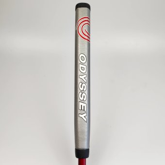 Odyssey ELEVEN Triple Track Putter für Herren, Rechtshand, gebraucht, mit Std. Schaftmodell (Odyssey Stroke Lab Bi-Matrix 3GEN Red), 34 Inch, mit Std. Griff (Odyssey Oversize 22, silver-black-white-red), inkl. Headcover