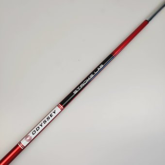 Odyssey ELEVEN Triple Track S Putter für Herren, Rechtshand, gebraucht, mit Std. Schaftmodell (Odyssey Stroke Lab Bi-Matrix 3GEN Red), 34 Inch, mit Std. Griff (Odyssey Pistol 22, silver-black-white-red), inkl. Headcover