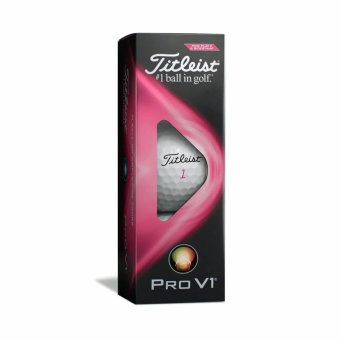 3 Stk. Titleist PRO V1 Golfbälle, Pink Play &...