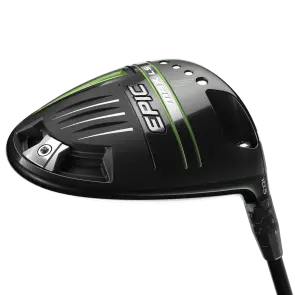 Callaway Epic Max LS 9.0° Driver für Herren, Linkshand, mit Mitsubishi Chemical MMT 60 Std. Graphitschaft in Std. Länge (45.75 Inch), Stiff (60.0g), mit Golf Pride Tour Velvet ALIGN CHEV, black-white Std. Griff in Std. Stärke, inkl. Zubehör