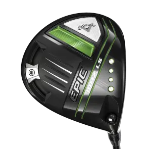 Callaway Epic Max LS 9.0° Driver für Herren, Linkshand, mit Mitsubishi Chemical MMT 60 Std. Graphitschaft in Std. Länge (45.75 Inch), Stiff (60.0g), mit Golf Pride Tour Velvet ALIGN CHEV, black-white Std. Griff in Std. Stärke, inkl. Zubehör