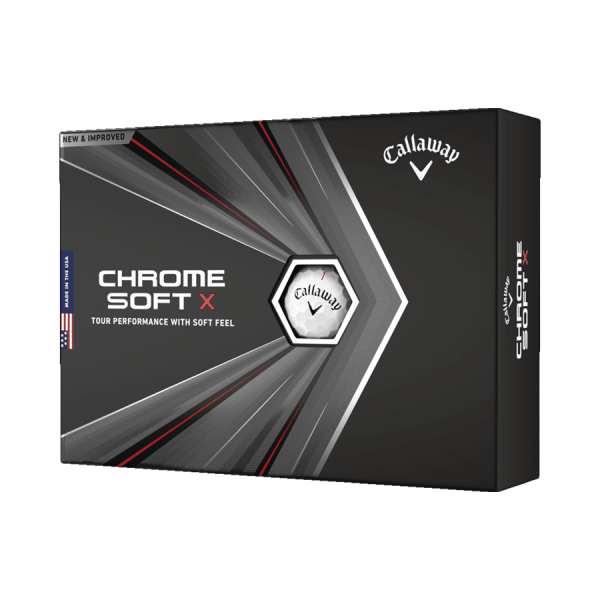 12 Stk. Callaway Chrome Soft X 2020 Golfbälle, weiß