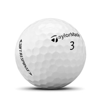 12 Stk. TaylorMade 2022 Soft Response Golfbälle, weiß, für ein besonders weiches Schlaggefühl und hohe Ballgeschwindigkeiten
