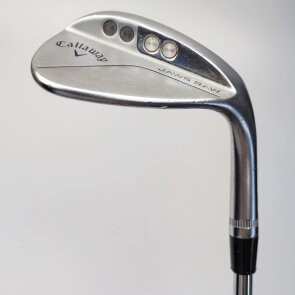 Callaway Jaws Raw Full Toe Chrome 58.0° Lob-Wedge für Herren, Rechtshand, mit Nippon N.S.PRO Modus³ Tour 120 Custom Stahlschaft in Std. Länge (35.00 Inch), Stiff (114.0g), mit Golf Pride MCC, white-black Custom Griff in Midsize Stärke