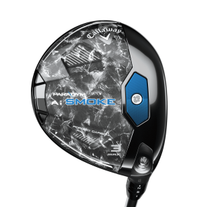 Callaway Paradym Ai Smoke Max Fairwayholz 3 (15.0°, einstellbar) für Herren, Linkshand, mit UST Mamiya LIN-Q M40X Red 5 Graphitschaft in Std. Länge, Regular (57.0g), mit Callaway Diamond Universal, black-blue cap Griff in Std. Stärke