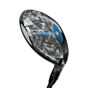 Callaway Paradym Ai Smoke Max Fairwayholz 3 (15.0°, einstellbar) für Herren, Linkshand, mit UST Mamiya LIN-Q M40X Red 5 Graphitschaft in Std. Länge, Regular (57.0g), mit Callaway Diamond Universal, black-blue cap Griff in Std. Stärke