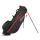 Titleist Players 4 Carbon Standbag mit 4-Fach Divider, schwarz-rot, 1.300 g leicht, inkl. Schutzhülle zum Aufknöpfen & Premium Doppeltragegurt