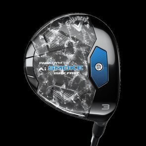 Callaway Paradym Ai Smoke Max Fast Fairwayholz 5 (19.0°) für Herren, Rechtshand, mit Mitsubishi Chemical Tensei Blue/Silver 40 Std. Graphitschaft in Std. Länge (42.75 Inch), Lite, mit Winn Dri-Tac 2.0 Lite CHEV, black-silver Std. Griff in Std. Stärke