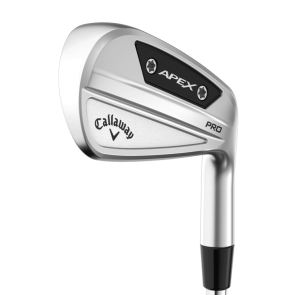 Callaway Apex Pro Eisensatz für Herren, Rechtshand, Eisen #4-PW, mit Nippon N.S.PRO Modus³ Tour 105 Stahlschaft in Std. Länge, Stiff (106.5g), mit Callaway Diamond Universal, black-blue cap Griffen in Std. Stärke