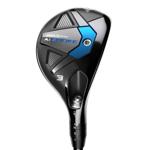 Callaway Paradym Ai Smoke Hybrid 3 (18.0°, einstellbar) für Herren, Rechtshand, mit Project X Cypher 2.0 SEVENTY Std. Graphitschaft in Std. Länge (40.625 Inch), Stiff (79.0g), mit LAMKIN Crossline 360 CHEV, black-silver Std. Griff in Std. Stärke