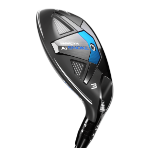 Callaway Paradym Ai Smoke Hybrid 4 (21.0°, einstellbar) für Herren, Rechtshand, mit Project X Cypher 2.0 SIXTY Std. Graphitschaft in Std. Länge (40.00 Inch), Regular (69.0g), mit LAMKIN Crossline 360 CHEV, black-silver Std. Griff in Std. Stärke