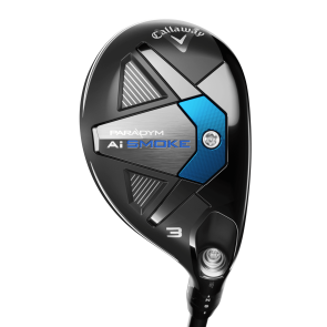 Callaway Paradym Ai Smoke Hybrid 4 (21.0°, einstellbar) für Herren, Rechtshand, mit Project X Cypher 2.0 SIXTY Std. Graphitschaft in Std. Länge (40.00 Inch), Regular (69.0g), mit LAMKIN Crossline 360 CHEV, black-silver Std. Griff in Std. Stärke