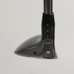 Callaway Great Big Bertha Hybrid 4 (20.0°, einstellbar) für Damen, Linkshand, mit UST Mamiya Helium Nanocore IP 50 Std. Graphitschaft in Std. Länge (39.25 Inch), Womens (53.0g), mit WINN for Callaway Dri-Tac 2.0 Lite CHEV, black-silver Std. Griff