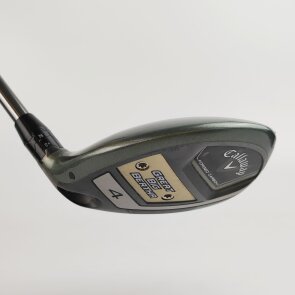 Callaway Great Big Bertha Hybrid 4 (20.0°, einstellbar) für Herren, Rechtshand, mit UST Mamiya Helium Nanocore IP 60 Std. Graphitschaft in Std. Länge (40.25 Inch), Lite (60.0g), mit WINN for Callaway Dri-Tac 2.0 Lite CHEV, black-silver Std. Griff