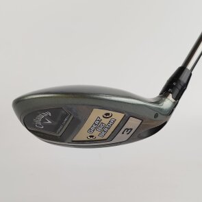 Callaway Great Big Bertha Hybrid 3 (18.0°, einstellbar) für Herren, Linkshand, mit UST Mamiya Helium Nanocore IP 60 Std. Graphitschaft in Std. Länge (40.75 Inch), Regular (60.0g), mit WINN for Callaway Dri-Tac 2.0 Lite CHEV, black-silver Std. Griff
