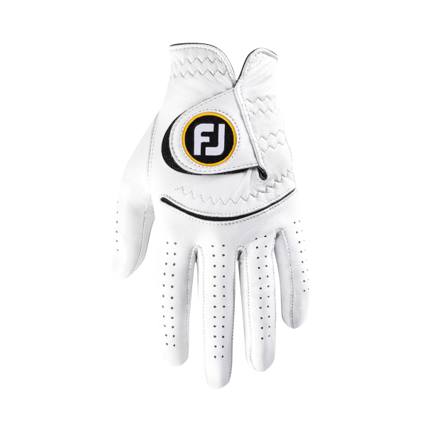 FootJoy StaSof Golfhandschuh für Herren, Rechtshänder, aus weichem Cabretta Soft Leder, weiß-schwarz