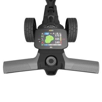 PowaKaddy RX1 Remote GPS Elektrotrolley in schwarzer Farbe, mit XL-PLUS Akku (299Wh für 36+ Loch Reichweite), optional mit Zubehör