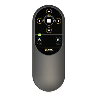 PowaKaddy RX1 Remote GPS Elektrotrolley in schwarzer Farbe, mit XL-PLUS Akku (299Wh für 36+ Loch Reichweite), optional mit Zubehör