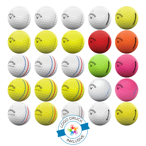 Callaway Logo-Golfbälle, verschiedene Modelle und Farben, inkl. Logodruck