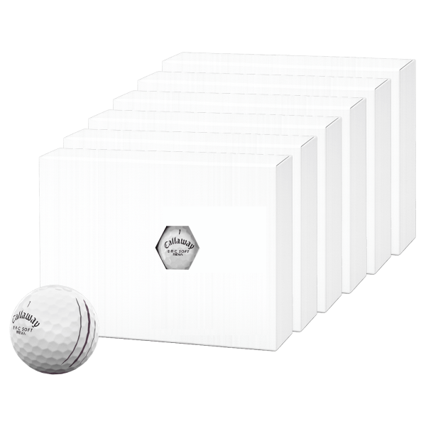 6 Dtz. (72 Stk.) Vorteilspaket - Callaway ERC REVA Golfbälle in White Boxes