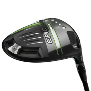 Callaway Epic Max 9.0° Driver für Herren, Linkshand, mit Project X HZRDUS Smoke iM10 50 Std. Graphitschaft in Std. Länge (45.75 Inch), Regular (50.0g), mit Golf Pride Tour Velvet ALIGN CHEV, black-white Std. Griff in Std. Stärke, inkl. Zubehör