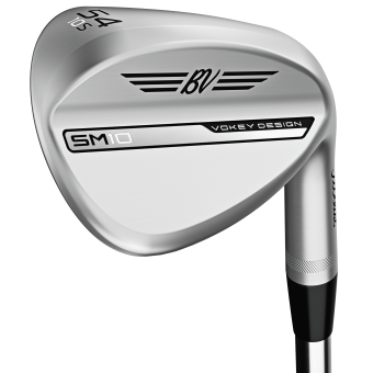 Titleist Vokey SM10 Tour Chrome 54° Sand Wedge für Herren, Rechtshand, mit True Temper Dynamic Gold Stahlschaft in Std. Länge +1.75 Inch, X-Stiff (130.0g), 2° Upright, mit Golf Pride Tour Velvet, black-white Griff in Std. Stärke +2 Tapes