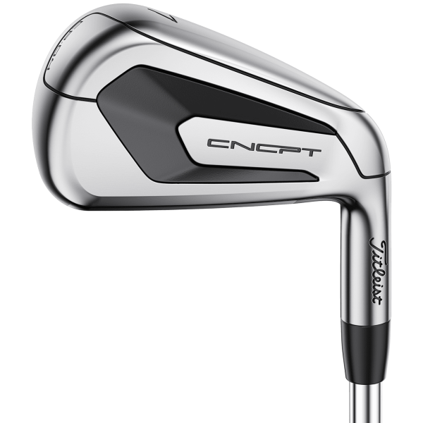 Titleist CNCPT CP-04 Eisensatz für Herren, Rechtshand, Eisen #4-PW (7 Schläger), mit Mitsubishi Chemical MMT 85 Graphitschaft in Std. Schaftlänge, Regular (85.0g), mit Golf Pride Tour Velvet, black-white Griff in Std. Griffstärke