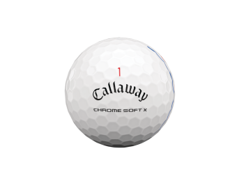 12 Stk. Callaway Chrome Soft X Triple Track 2020 Golfb&auml;lle, wei&szlig; mit Triple Track Ausrichtungslinien