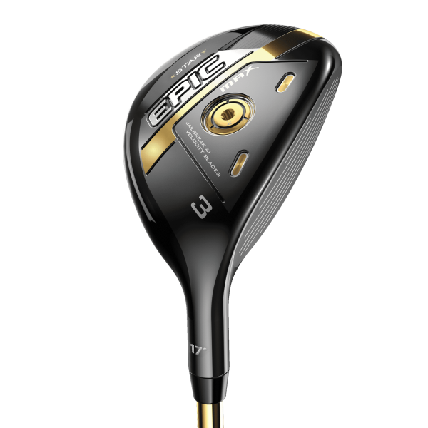 Callaway EPIC Max Star Hybrid #3 (17.0°) für Herren, Rechtshand, mit UST Mamiya ATTAS Speed Series T1100 50 Graphitschaft, Regular (57.0g), mit Winn Dri-Tac Lite 2.0 CHEV Griff in Herren Std. Stärke, inkl. Headcover