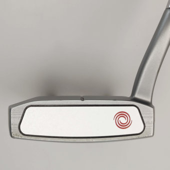 Odyssey White Hot OG Stroke Lab #7 Nano Putter für Herren, Rechtshand, mit Odyssey Stroke Lab Bi-Marix 3GEN Red Schaft in 34 Inch, mit Odyssey 22 Std. Pistol, silver-black Griff in Std. Stärke