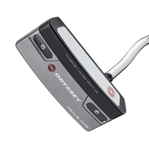 Odyssey Tri-Hot 5K Triple Wide Putter für Herren, Rechtshand, mit Odyssey Stroke Lab Bi-Matrix 3GEN Red Std. Schaft in 34.00 Inch Schaftlänge, mit Odyssey Tri-Hot 5K Pistol, black-silver Std. Griff in Std. Stärke, inkl. Headcover