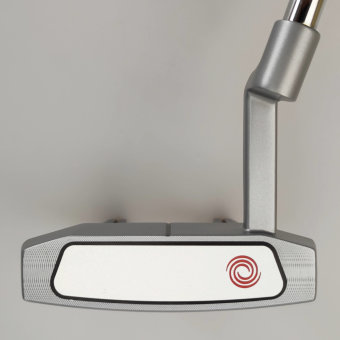 Odyssey White Hot OG #7 CH Putter für Herren, Rechtshand, mit Odyssey Stroke Lab Bi-Matrix 3GEN Red Schaft in 34 Inch, mit Odyssey 22 Std. Pistol, silver-black Griff in Std. Stärke