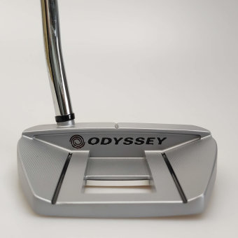 Odyssey White Hot OG #7 Bird Putter für Herren, Rechtshand, mit Odyssey Stroke Lab Bi-Matrix 3GEN Red Schaft in 34 Inch, mit Odyssey 22 Pistol, silver-black Griff in Std. Stärke