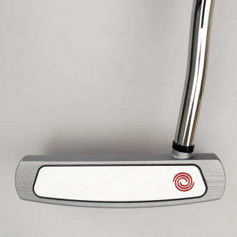 Odyssey White Hot OG Double Wide DB Putter für Herren, Rechtshand, mit Odyssey Stroke Lab Bi-Matrix 3GEN Red Schaft in 34 Inch, mit Odyssey 22 Pistol, silver-black Griff in Std. Stärke