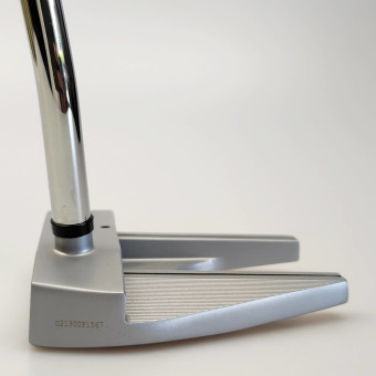 Odyssey White Hot OG Stroke Lab #7 Putter für Herren, Rechtshand, mit Odyssey Stroke Lab Bi-Matrix 3GEN Red Schaft in 34 Inch, mit Odyssey 22 Pistol, silver-black Griff in Std. Stärke