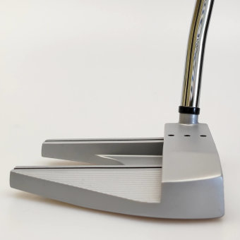 Odyssey White Hot OG Stroke Lab #7 Putter für Herren, Rechtshand, mit Odyssey Stroke Lab Bi-Matrix 3GEN Red Schaft in 35 Inch, mit Odyssey 22 Pistol, silver-black Griff in Std. Stärke