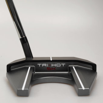 Odyssey Tri-Hot 5K #7 S Putter für Herren, Rechtshand, mit Odyssey Stroke Lab 3GEN Red 70 Class Schaft in 34 Inch, mit SuperStroke Traxion Tour, red-white Griff in 2.0 Stärke