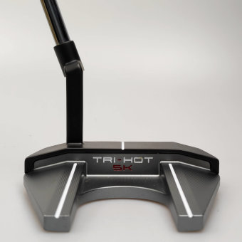 Odyssey Tri-Hot 5K #7 CH Putter für Herren, Rechtshand, mit Odyssey Stroke Lab 3GEN Red 70 Class Schaft in 34 Inch, mit Odyssey Tri-Hot 5K Pistol, black-silver Griff in Std. Stärke