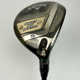 Callaway Great Big Bertha Fairwayholz 5 (18.0°, einstellbar) für Herren, Rechtshand, mit UST Mamiya Helium Nanocore IP 50 Graphitschaft in Std. Länge (42.75 Inch), Regular (56.0g), mit Winn DRI-TAC 2.0 Lite CHEV, black-silver Std. Griff in Std. Stärke