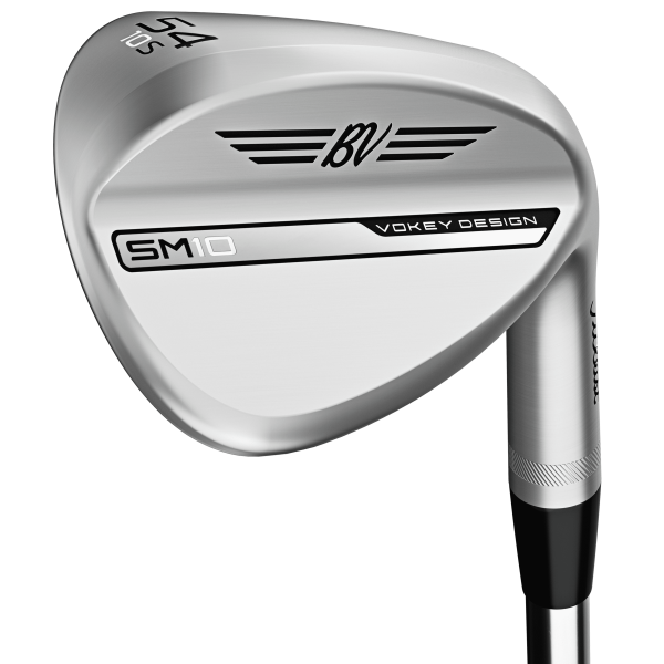 Titleist Vokey SM10 Tour Chrome 58° Lob Wedge für Herren, Rechtshand, mit Nippon 880 AMC Chrome Stahlschaft in Std. Länge, Regular (101.0g), mit LAMKIN Crossline, black-white Griff in Std. Stärke