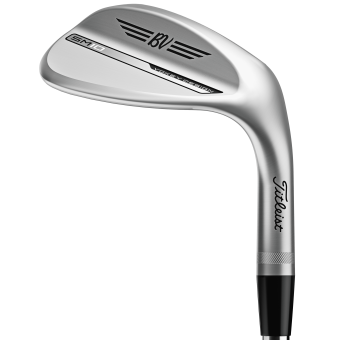 Titleist Vokey SM10 Tour Chrome 58° Lob Wedge für Herren, Rechtshand, mit Nippon 880 AMC Chrome Stahlschaft in Std. Länge, Regular (101.0g), mit LAMKIN Crossline, black-white Griff in Std. Stärke